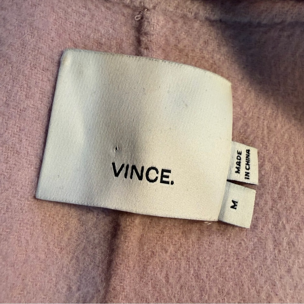 Vince ‘Drape Front Wool Coat’ in “Orchid” Lilac Purple / Light Pink Size Medium - Picture 5 of 16